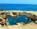 The world famous natural bridge of Ayia Napa Sea caves,Cyprus