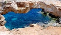 The world famous natural bridge of Ayia Napa Sea caves,Cyprus