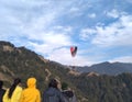 World famous paraglinding site in Himachal Pradesh Bir Billing while visiting some tourists
