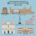 World Famous Place. Italy. Palermo Royalty Free Stock Photo