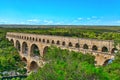 The world famous Pont du Gard Royalty Free Stock Photo