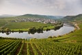 World famous sinuosity at the river Mosel near Trittenheim Royalty Free Stock Photo