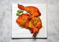 Spicy Tandoori chicken , Indian traditional dish Royalty Free Stock Photo