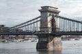 The world famous Szechenyi Chain Bridge. Budapest, Hungary Royalty Free Stock Photo