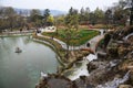 World famous Tulip Festival in Emirgan Park, Istanbul, Turkey. Flowering of tulips.