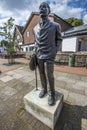 Crowborough, East Sussex: The statue of Sir Arthur Conan Doyle, creator of Sherlock Holmes Royalty Free Stock Photo