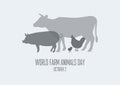 World Farm Animals Day vector