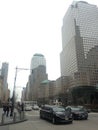 World Financial Center Buildings on West Street in Manhattan, New York. Royalty Free Stock Photo