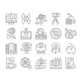 World Financial Crisis Collection Icons Set Vector .