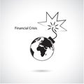 World financial and economic crisis, global business concept. Royalty Free Stock Photo