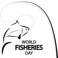 World Fisheries Day fish on a rod