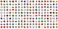 Circle national flags of World countries Royalty Free Stock Photo