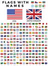 WORLD FLAG COLLECTION WITH NAMES