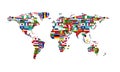 World Flag Map Royalty Free Stock Photo