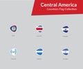 Central America Countries Flag icon collection Royalty Free Stock Photo