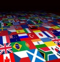 World Flags Background Royalty Free Stock Photo