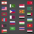 World flags collection, Asia, part 2, Royalty Free Stock Photo