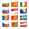 World flags. Europe. Royalty Free Stock Photo