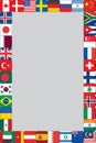 World flags icons frame Royalty Free Stock Photo