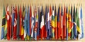 World flags om poles Royalty Free Stock Photo