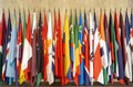 World flags om poles Royalty Free Stock Photo