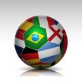 World flags soccer ball