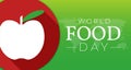 World Food Day Background Illustration with Apple Royalty Free Stock Photo