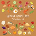 World food day poster template and background