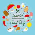 World food day poster with water melon and ice cream Royalty Free Stock Photo