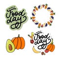 World Food Day Vector Illustration. Suitable for greeting card, poster and banner Royalty Free Stock Photo