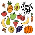 World Food Day Vector Illustration. Suitable for greeting card, poster and banner Royalty Free Stock Photo