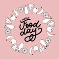 World Food Day Vector Illustration. Suitable for greeting card, poster and banner Royalty Free Stock Photo