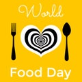World food day vector minimalistic concept
