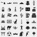 World food icons set, simple style Royalty Free Stock Photo