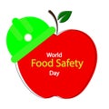 World food safety day apple in helmet