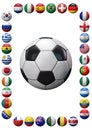 World Football Teams Frame Royalty Free Stock Photo