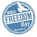 World freedom day grunge rubber stamp