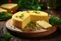 The World of Yellow Fresh Cheese. AI Generated