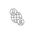 world friendship outline icon. Elements of friendship line icon. Signs, symbols and vectors can be used for web, logo, mobile app