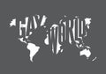 World gay map with grey white background. Homosexual illustration. Equality flag with outline contour of globe vector Royalty Free Stock Photo