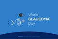 World Glaucoma day vector design. International Glaucoma week for eye health awareness