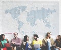 World Global Business Cartography Communication Concept Royalty Free Stock Photo