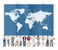 World Global Business Cartography Globalization International Co Royalty Free Stock Photo