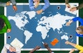 World Global Business Cartography Globalization International Co Royalty Free Stock Photo