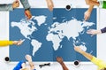 World Global Business Cartography Globalization International Co Royalty Free Stock Photo