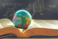 World globe on book. education school Concept Royalty Free Stock Photo