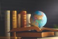 World globe on book. education school Concept Royalty Free Stock Photo