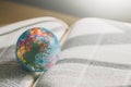 World globe on book. education school Concept Royalty Free Stock Photo