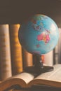 World globe on book. education school Concept Royalty Free Stock Photo