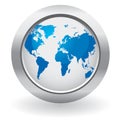 World globe button Royalty Free Stock Photo